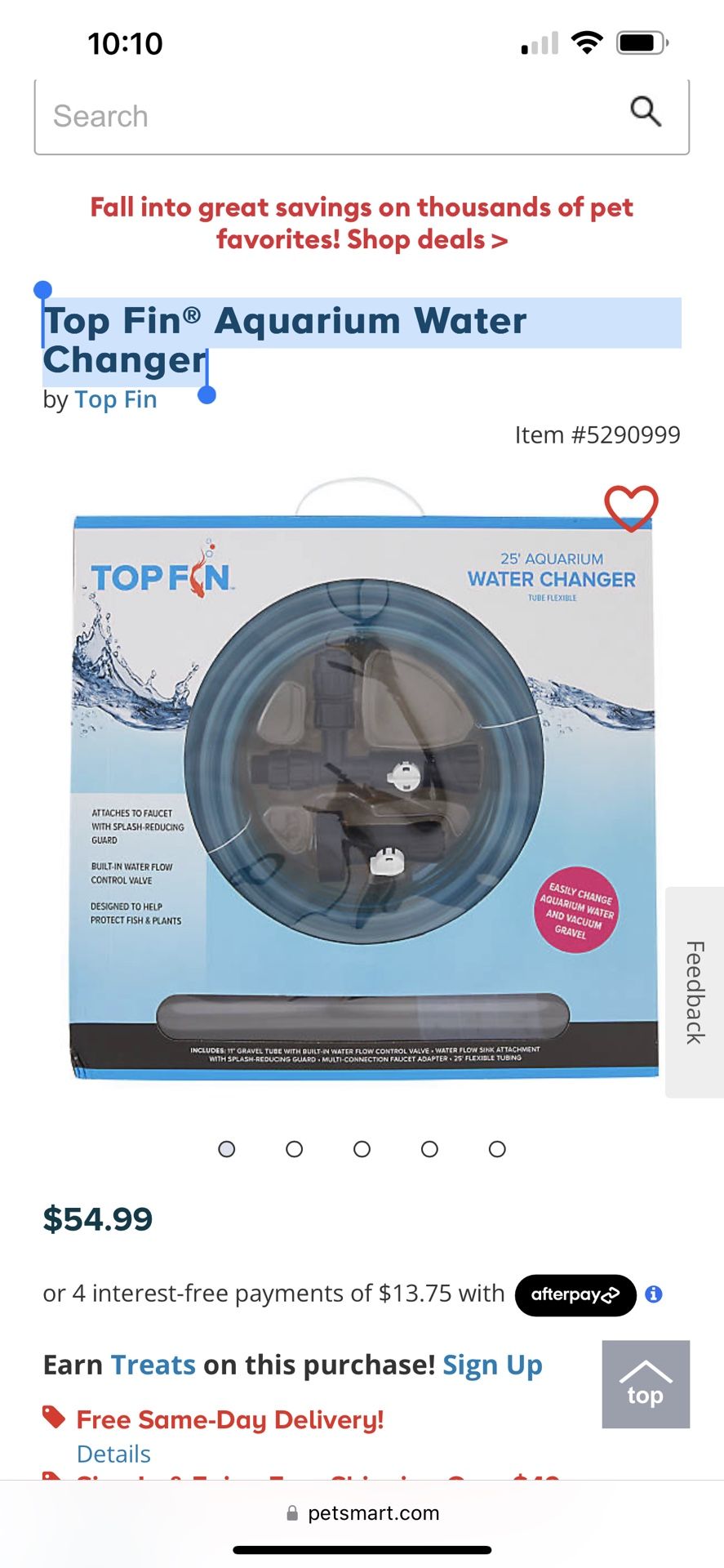 Top Fin® 25’ Aquarium Water Changer