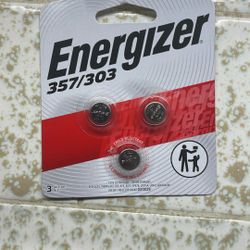 357 / 303 / SR44 Watch Batteries – New 3 Pack (Silver Oxide 1.55V)