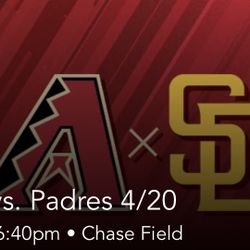 Padres @ Dbacks, Thursday 4/20 @ Chase Field @6:40pm, 