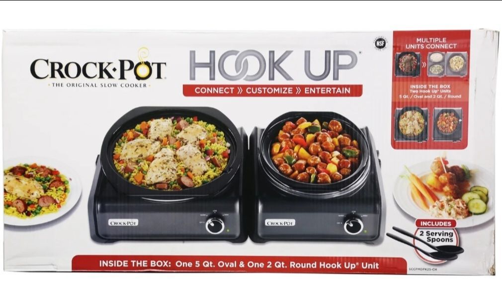 Crock-pot Hookup TWO Slow Cookers (they can connect)
