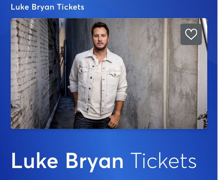 Luke Bryan 2 Tickets For Tonight
