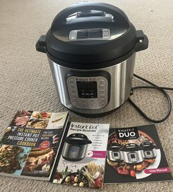 Instant Pot Duo 6 Quart Pressure Cooker W/ Cookbook