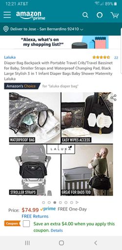 Brand new diaper bag