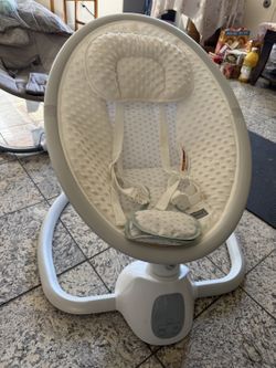 Electric Baby Swing Rocker - Cream / White