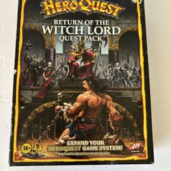 New Open Box HeroQuest Return Of The Witch Lord Expansion Set Strategy Game
