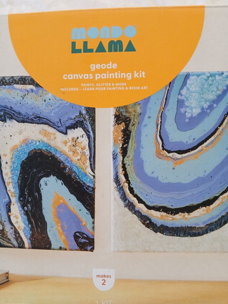 Mondo Llama Geode Canvas Painting Diy Art Kit