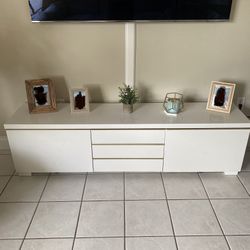 IKEA Besta Burs TV Unit White With 5 Drawers