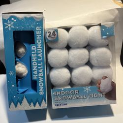 Fun Workshop Indoor Snowball Fight Handheld Launcher & Refills