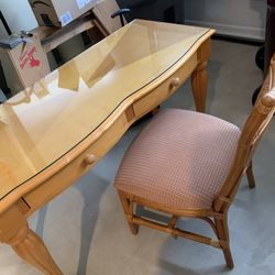 Vantage Elegant Writing Desk And Matching Chair