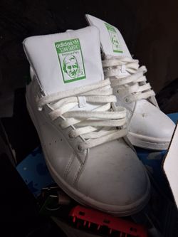 Adidas Stan Smith White Green Sneakers  size 10