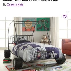 Xander Gunmetal Go Kart Car Twin Bed