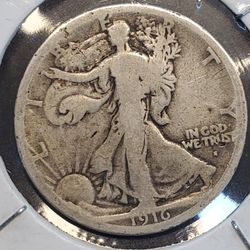 1916 S Walking Libery Half Dollar