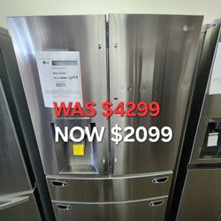 30 Cu. Ft. 4 Door French Door Refrigerator,  Door IN Door, Full Convert Drawer, Craft Ice Maker, In Stainless Steel