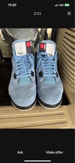 Air Jordan Retro 4 University Blue Suede(SHIPPING)