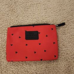 Red Black Womens Makeup Pouch Travel Bad Disney Mickey Mouse