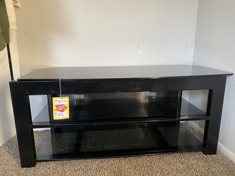 tempered glass tv stand