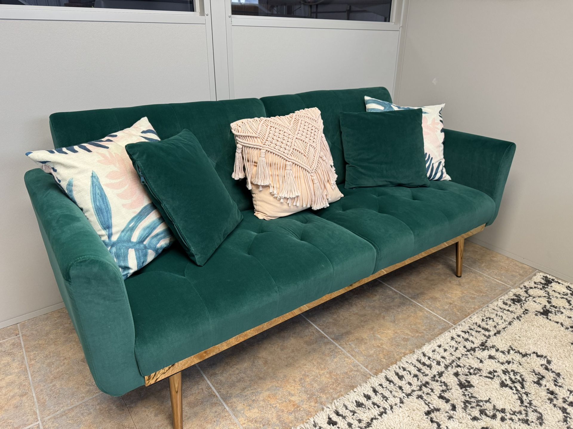Small Green Couch Bed Like NEW