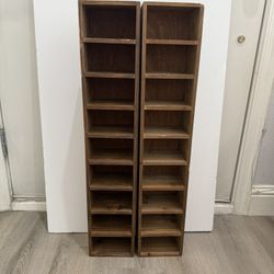 Pair of Tabletop 30 inches by 6 inches Display Shelving Unit 