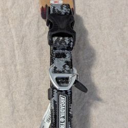 Arcadia Trail Adjustable Paracord Dog Collar Size S Black/Gray Aluminum D-Ring