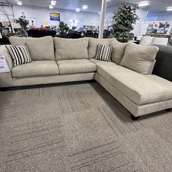 New Arrival!  2 Piece Beige Sectional!