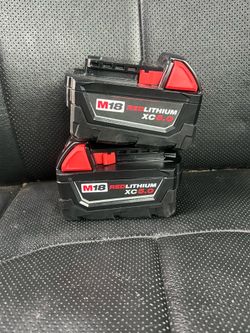 Milwaukee m18 5.0ah batteries
