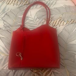 Genuine leather Convertible Backpack Purse 