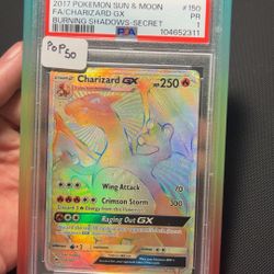 Pokemon: Charizard Gx Sm Burning shadows Secret Psa 1