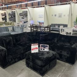 New Black Sectional 