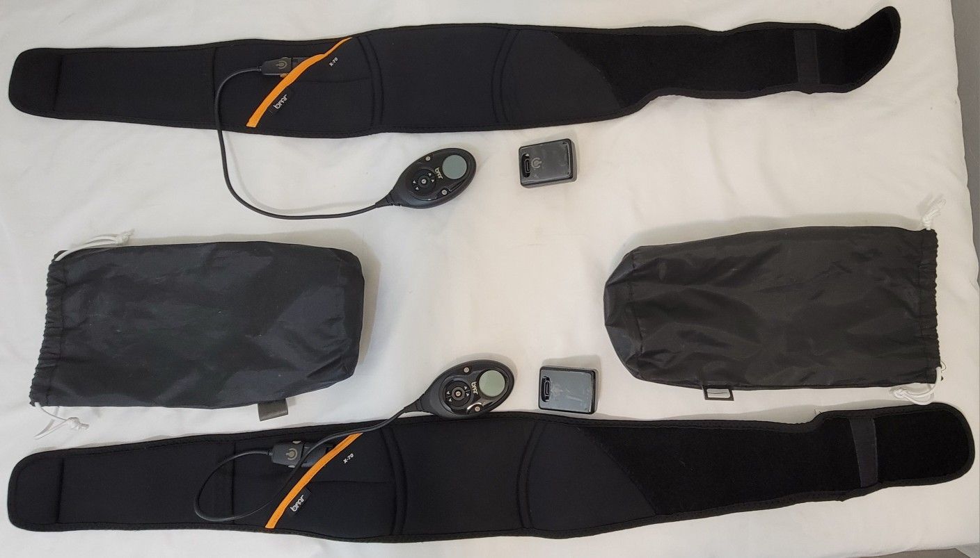 2 X BMR The Flex Belt Abdominal Muscle Toner X-70 with Charger and bag