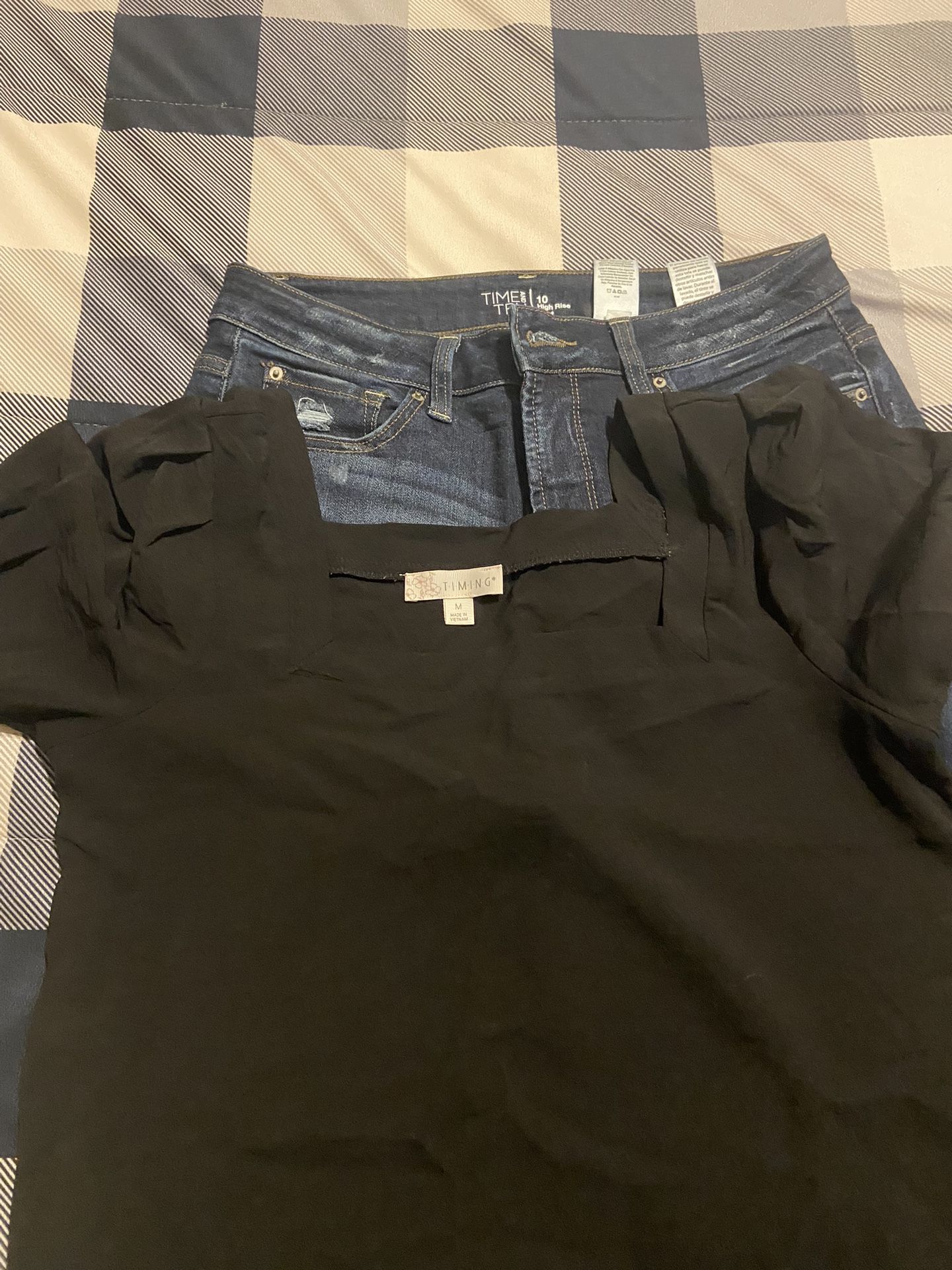 Jeans Size 10 Y Camisa Size M