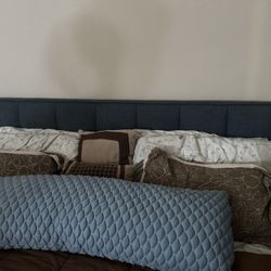 California King Bed With Mattress, Table, Side Table And Dresser