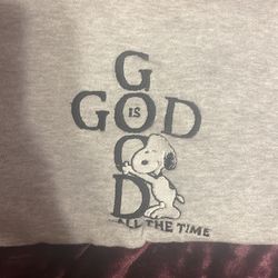 God Is Good All The Time Snoopy Sweatshirt