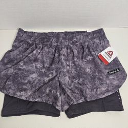 Reebok Running Smoky Volcano Sprinter Shorts Womens Small 