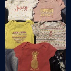 Set Of 5 Juicy Couture Onesies