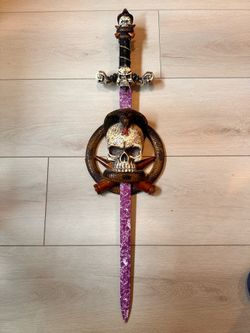 Dark fantasy skull and cobra dagger collectible