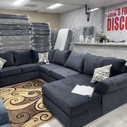 BLACK SECTIONAL U-SHAPE