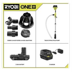 RYOBI ONE+ 18V Cordless 1/6 HP Telescoping Pole Pump 