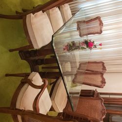 8 Chair Glass Dining table 