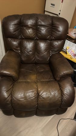 Recliner leather sofa