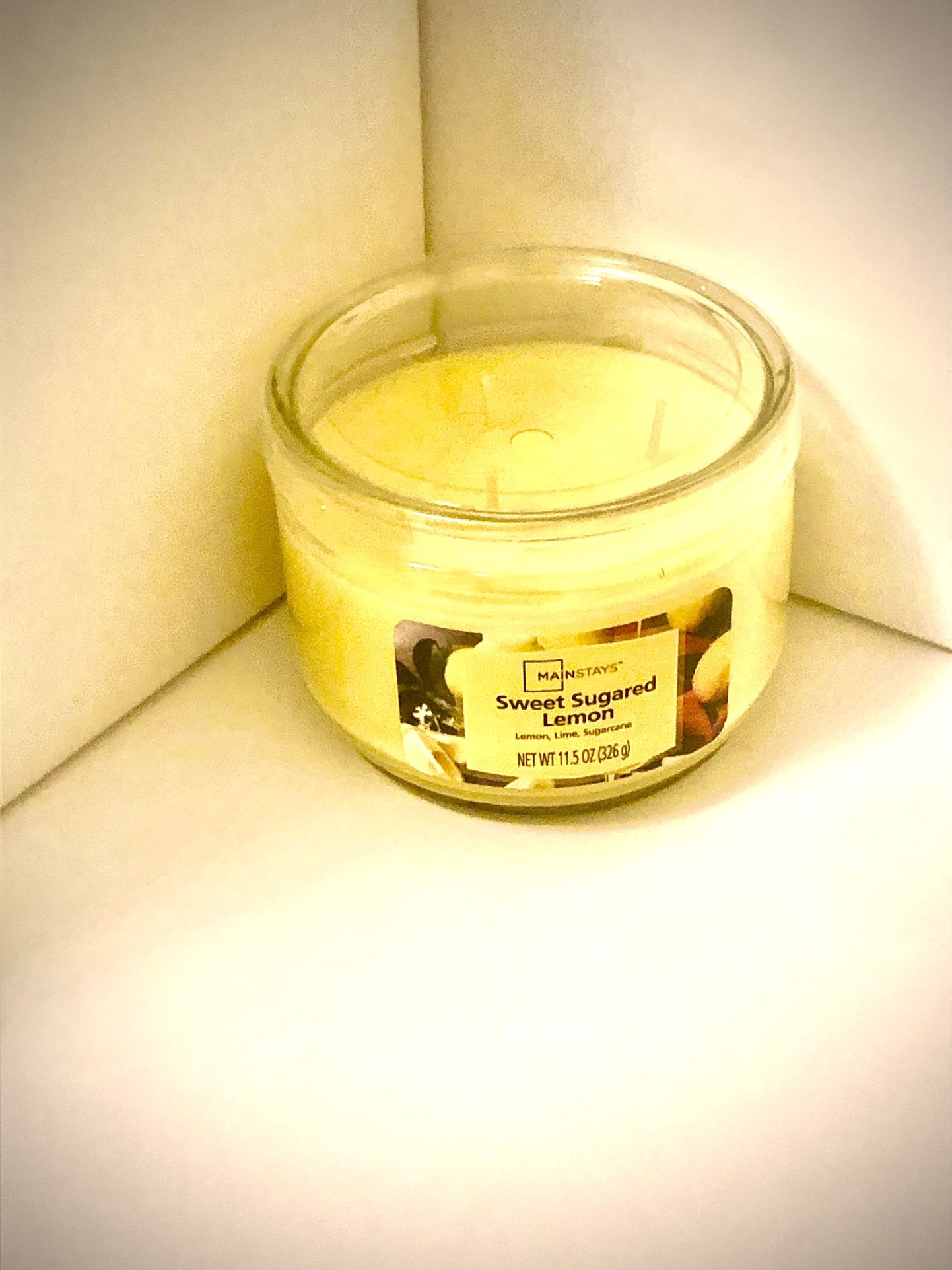 Mainstays 3-Wick Sweet Sugared Lemon Scented Candle | Refreshing Citrus Aroma