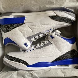 Jordan Retro 3 Racer Blues Size 15 Men DS