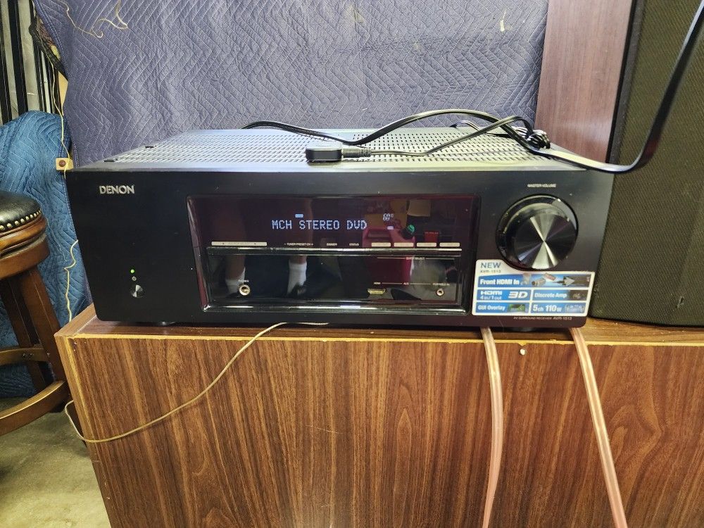 Denon AVR-1513 5.1 HDMI Home Receiver Stereo - TESTED w/ Remote Bundle