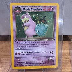 Vintage Pokemon 1st Edition Slowbro (with Swirl/NM)