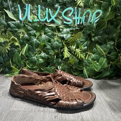 BED STU Handcraft woven Sandals Leather Brown Men’s Size US 12 Flat