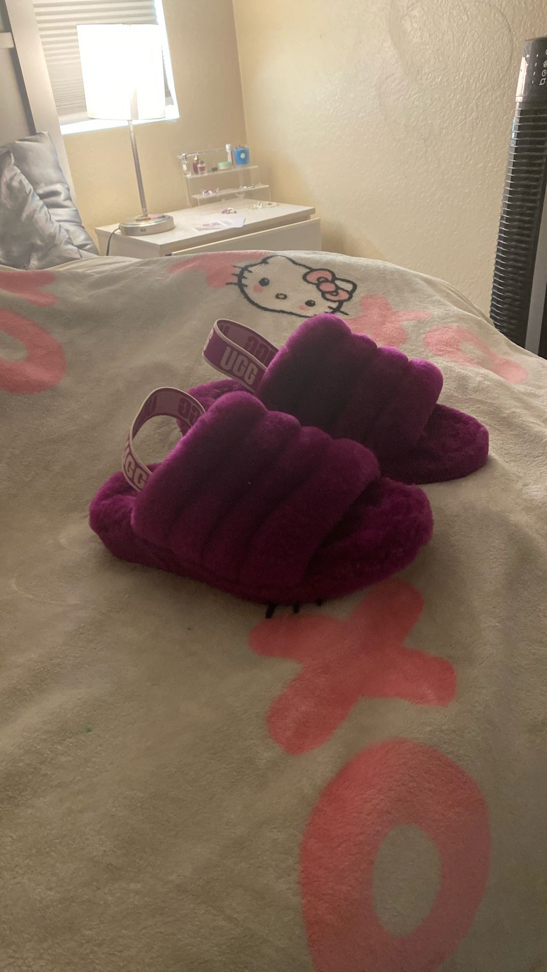 UGG Purple Fuzzy Slippers