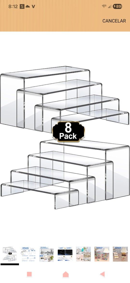 Acrylic Risers 4" Wide Rectangular