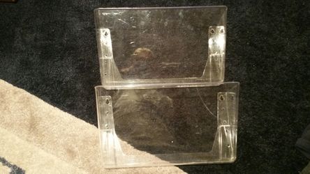 2 Plastic Wall Folder/Paper Organizer
