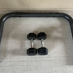 CAP Rubber 25Lb  Hex Dumbbells  pair $60  