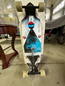 Mercer Longboard Skateboard Wolf Graphic