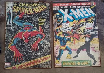 DC Marvel Comic Book Cover Wooden Posters